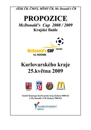 PROPOZICE PRO OKRSEK - McDonald's Cup