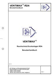 VENTIMAX ® RDA Benutzerhandbuch - ZLT Lüftungs