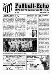 Fußball Echo April 2012 lesen - FC Springe von 1911