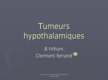 Tumeurs hypothalamiques