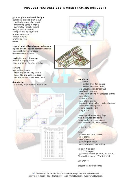 Product Features S S Timber Framing Bundle Tf