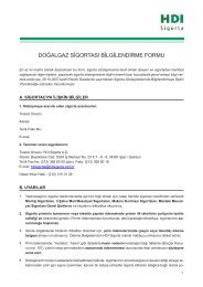 doÄalgaz sigortasÄ± bilgilendirme formu - HDÄ° Sigorta