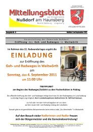 zur Eröffnung des am - Gemeinde - Nußdorf am Haunsberg ...