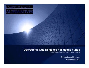 Operational Due Diligence For Hedge Funds