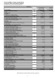 Fortis Emeklilik ve Hayat Anonim Åirketi 30 Haziran 2009 Tarihi ...