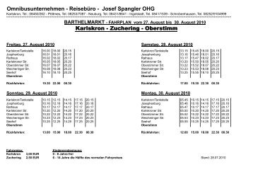 Omnibusunternehmen - Reisebüro - Josef ... - Spangler Touristik