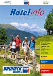 Preisliste · Listino prezzi · Hotel Guide 2012 - Bruneck