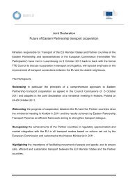 Joint Declaration Future of Eastern Partnership transport cooperation