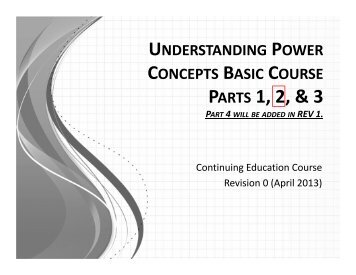 UNDERSTANDING POWER CONCEPTS BASIC COURSE PARTS 1 2 & 3