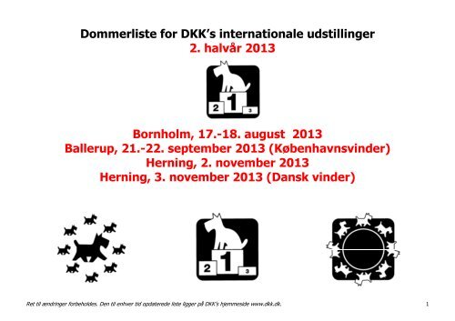 dkk dommerliste 2 halvÃ¥r 2013 - Dansk Terrier Klub