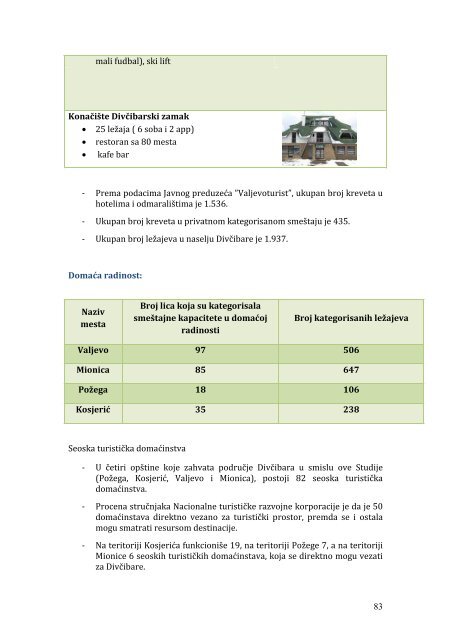 STUDIJA OPRAVDANOSTI PROGLAŠENJA TURISTIČKOG PROSTORA “DIVČIBARE”