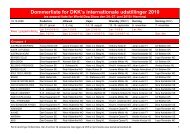 Dommerliste for DKK’s internationale udstillinger 2010