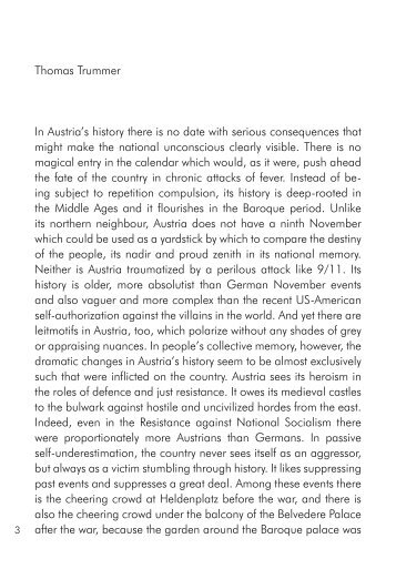 Thomas Trummer In Austria's history there is no date with serious ...