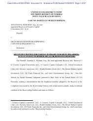 Receiver's Motion for Partial Summary Judgment Regarding Actual ...