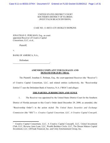 Amended Complaint for Damages and Demand for Jury Trial