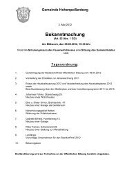 Bekanntmachung zum Download - Hohenpeißenberg