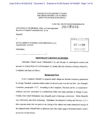 Case 9:09-cv-81226-WJZ Document 3 Entered on FLSD Docket 10/14/2009 Page 5 of 19