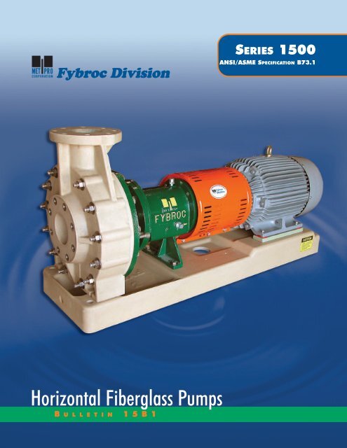 Horizontal Fiberglass Pumps