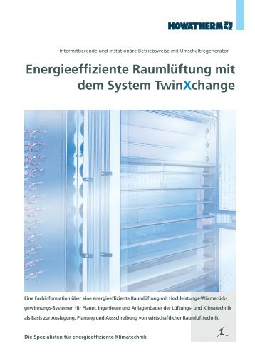 Energieeffiziente Raumlüftung mit dem System ... - HOWATHERM