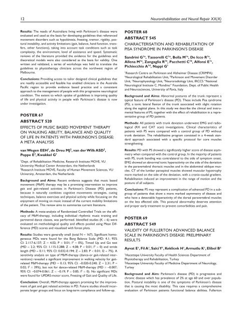 WCNR 2012 Poster Abstracts - DC Conferences