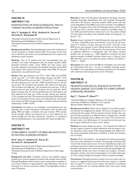 WCNR 2012 Poster Abstracts - DC Conferences