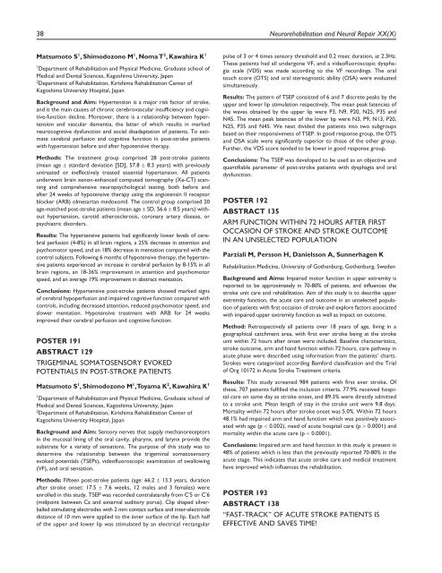 WCNR 2012 Poster Abstracts - DC Conferences