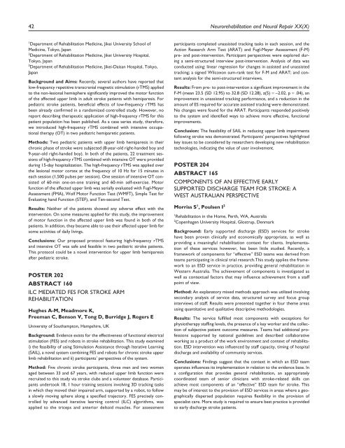 WCNR 2012 Poster Abstracts - DC Conferences