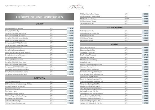 preisliste herbst 2012 60SEIT ÜBER - Weinhaus Mauz