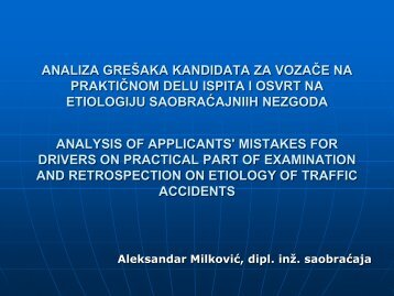 Aleksandar MilkoviÄ - Analiza greÅ¡aka kandidata...