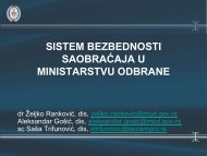 SISTEM BEZBEDNOSTI SAOBRAĆAJA U MINISTARSTVU ODBRANE