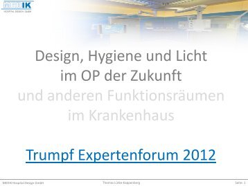 Lichtkonzepte - Raumlicht - Trumpf Medizin Systeme GmbH