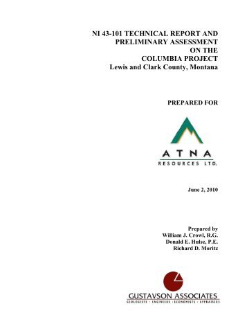 NI 43-101 Technical Report - Atna Resources Ltd.