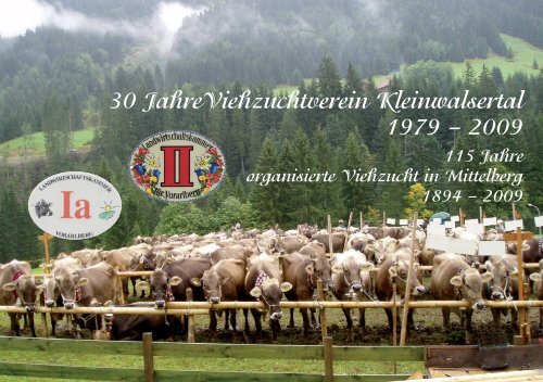 Programm 30 Jahre Viehzuchtverein Kleinwalsertal Samstag, 3 ...