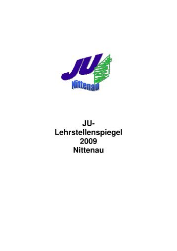 JU- Lehrstellenspiegel 2009 Nittenau