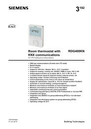 RDG400KN Room thermostat with KNX communications - Ifs Store