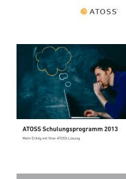 ATOSS Schulungsprogramm 2013 - Atoss AG