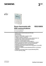 RDG100KN Room thermostat with KNX communications