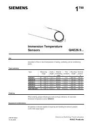 1790 Immersion Temperature Sensors QAE26.9...