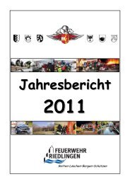 Jahresbericht 2011 - Feuerwehr Riedlingen