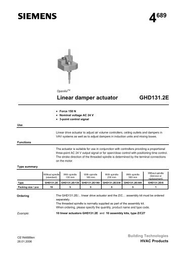 Linear damper actuator GHD131.2E