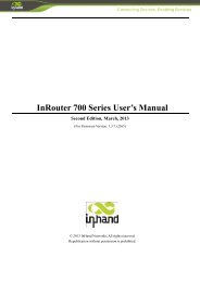 InRouter 700 Series User’s Manual