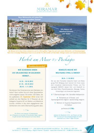 Herbst am Meer Packages - Hotel Miramar