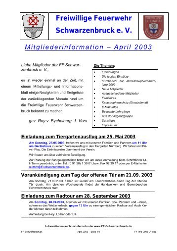 April 2003 - Feuerwehr Schwarzenbruck