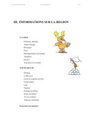 III. INFORMATIONS SUR LA REGION - Jeka