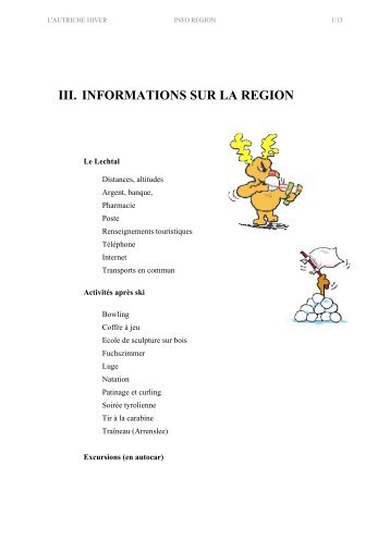 III. INFORMATIONS SUR LA REGION - Jeka