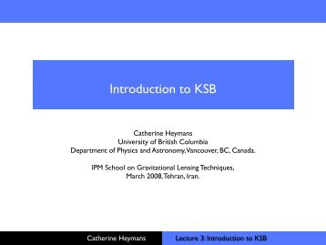 Introduction to KSB