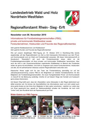 Newsletter vom 08 - Forstbetriebsgemeinschaft Neunkirchen