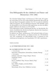 Eine Bibliographie für das «Jahrbuch vom Thuner- und Brienzersee ...