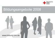 Lehrgangskalender BV-LV 2008 - BRK Kreisverband München