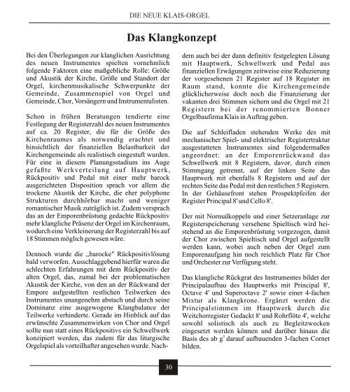 Die neue Klais-Orgel - Thomasberg und Heisterbacherrott